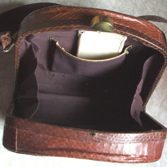 Snakeskin Box Purse, Art Deco Tri-Tone Skins1930's - Picture 4 of 5